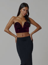 Load image into Gallery viewer, Roses Velvet Bustier