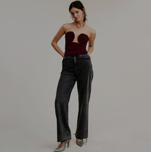 Load image into Gallery viewer, Catalina Bustier Top in Merlot