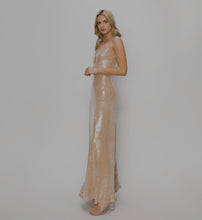 Load image into Gallery viewer, Crescent Taupe Sequin Dress
