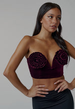 Load image into Gallery viewer, Roses Velvet Bustier