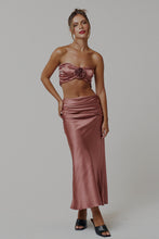 Load image into Gallery viewer, Dusty Rose Satin Maxi Set