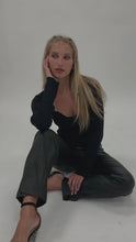 Load and play video in Gallery viewer, Aspire Crystal Knit Top in Black