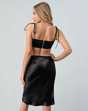 Load image into Gallery viewer, Honest Satin Ties Set in Black