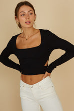Load image into Gallery viewer, Classic Edge Cutout Long Sleeve Top