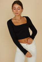 Load image into Gallery viewer, Classic Edge Cutout Long Sleeve Top