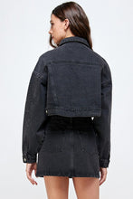 Load image into Gallery viewer, Black Diamond Denim Skirt