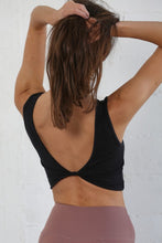 Load image into Gallery viewer, Reversible Ribbed Twist Top in Black