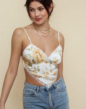 Load image into Gallery viewer, White Floral Satin Lace Top