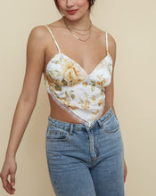 Load image into Gallery viewer, White Floral Satin Lace Top