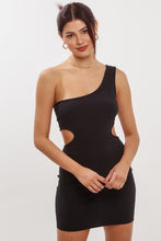 Load image into Gallery viewer, Hourglass Mini Dress in Black