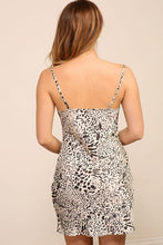 Load image into Gallery viewer, Leopard Satin Slip Dress