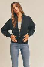 Load image into Gallery viewer, City Girl Bomber Jacket in Black