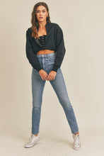 Load image into Gallery viewer, City Girl Bomber Jacket in Black