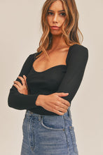 Load image into Gallery viewer, Basic Edge Knit Top in Black