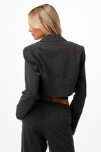 Load image into Gallery viewer, Cascade Charcoal Cropped Blazer