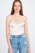 Load image into Gallery viewer, Matte Satin Bodysuit in Stone