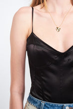 Load image into Gallery viewer, Matte Satin Bodysuit in Black