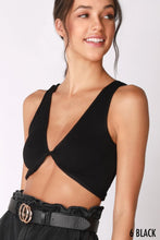 Load image into Gallery viewer, Reversible Ribbed Twist Top in Black