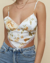 Load image into Gallery viewer, White Floral Satin Lace Top