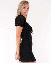 Load image into Gallery viewer, black dresses, black puff sleeve dresses, black chiffon dress, womens dresses, womens formal dresses, revolve dresses, slit dresses, off shoulder dresses, black leopard dress, cheetah print dress, princess polly boutique, black cheetah print dress