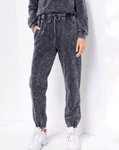 Load image into Gallery viewer, rhinestone sweatpants, black vintage sweatpants, black lounge pants, black crystal lounge pants, crystal sweatpants, topshop, saffireclothing