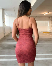 Load image into Gallery viewer, christmas dresses, party dress, scallop lace dress, mauve dress, lace dresses