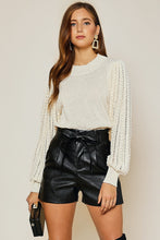 Load image into Gallery viewer, Determined Crochet Knit Sweater in Ivory