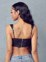 Load image into Gallery viewer, Mindful Mesh Corset Top in Black
