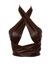 Load image into Gallery viewer, Lionhearted Brown Leather Top