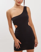 Load image into Gallery viewer, Hourglass Mini Dress in Black