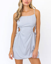 Load image into Gallery viewer, Maya Satin Dress in Dusty Blue