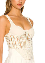 Load image into Gallery viewer, Maya Crochet Corset in Beige