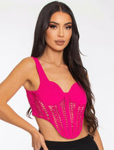 Load image into Gallery viewer, Maya Crochet Corset in Pink