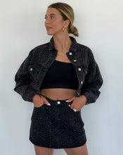 Load image into Gallery viewer, Black Diamond Denim Skirt