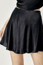 Load image into Gallery viewer, Huxton Black Satin Skirt