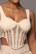 Load image into Gallery viewer, Maya Crochet Corset in Beige