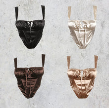 Load image into Gallery viewer, Loveable Satin Corset Top in Champagne