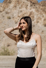 Load image into Gallery viewer, Matte Satin Bodysuit in Stone