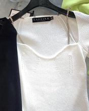 Load image into Gallery viewer, Aspire Crystal Knit Top in White