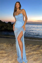 Load image into Gallery viewer, Miami Blue Mesh Maxi Dress