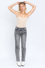 Load image into Gallery viewer, Charcoal Asymmetric Slit Jeans