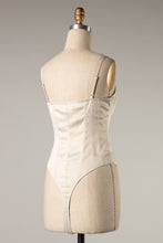 Load image into Gallery viewer, Matte Satin Bodysuit in Stone