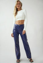 Load image into Gallery viewer, Blue Firecracker Leather Pants