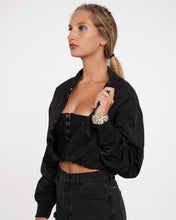 Load image into Gallery viewer, City Girl Bomber Jacket in Black