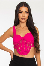 Load image into Gallery viewer, Maya Crochet Corset in Pink