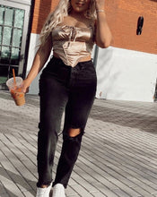 Load image into Gallery viewer, Loveable Satin Corset Top in Champagne