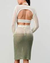 Load image into Gallery viewer, Maui Crochet Dress in Ivory Green