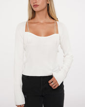 Load image into Gallery viewer, Aspire Crystal Knit Top in White