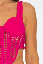 Load image into Gallery viewer, Maya Crochet Corset in Pink