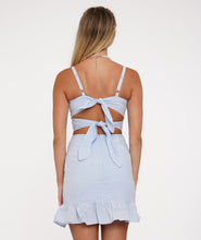 Load image into Gallery viewer, Melrose Cutout Ruffle Dress in Blue